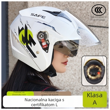 3C certificirana ABS 3/4 kaciga za zimsku uporabu na električnim motociklima