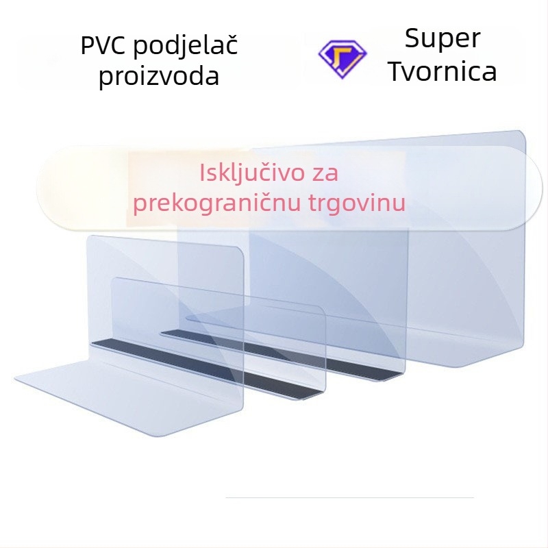 Magnetski prozirni razdjelnici za police, plastični, stolna montaža, 4 sloja, jednostavan modern dizajn