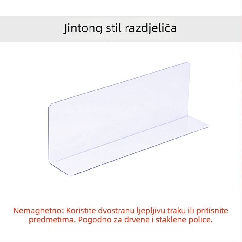Magnetski prozirni razdjelnici za police, plastični, stolna montaža, 4 sloja, jednostavan modern dizajn