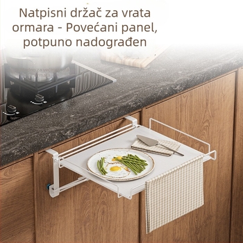 Kuhinjska polica, sklopna, za zid, nehrđajući čelik, japanski retro stil, 1 razina skladištenja