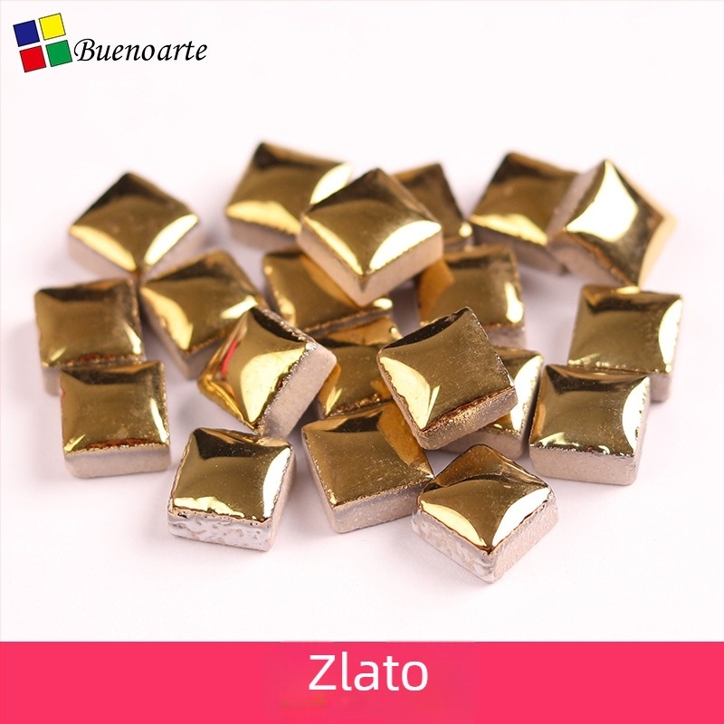 Ručno izrađeni keramički fragmenti mozaike, nepravilni oblici, glazirana površina