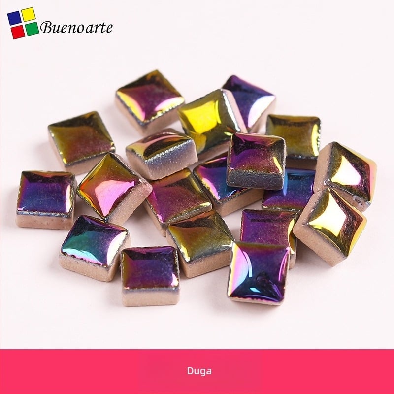 Ručno izrađeni keramički fragmenti mozaike, nepravilni oblici, glazirana površina