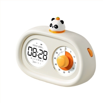 Stolni sat za učenike i djecu, tiho mehaničko kretanje, LED zaslon, vanjsko napajanje, brojčanik od kaljenog stakla