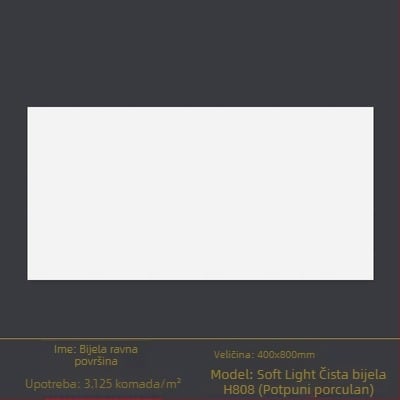 Glazirana pločica za unutarnje zidove, površina s nježno svijetlećim sjajem, stil tiho vjetra, porcelinska pločica, model 6620-72