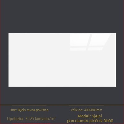 Glazirana pločica za unutarnje zidove, površina s nježno svijetlećim sjajem, stil tiho vjetra, porcelinska pločica, model 6620-72