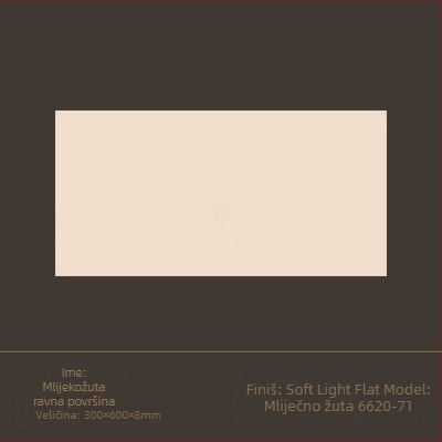 Glazirana pločica za unutarnje zidove, površina s nježno svijetlećim sjajem, stil tiho vjetra, porcelinska pločica, model 6620-72