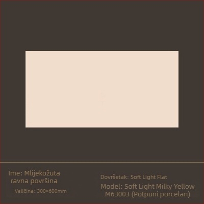 Glazirana pločica za unutarnje zidove, površina s nježno svijetlećim sjajem, stil tiho vjetra, porcelinska pločica, model 6620-72