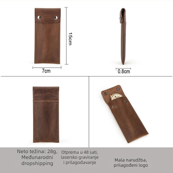 Contacts Family vintage kožna putna torbica za mehaničke satove, prijenosna kutija za čuvanje satova, 1 komad, proljeće 2023