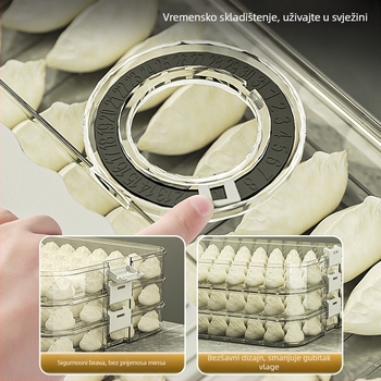 Beduo Yang – Kutija za knedle s višeslojnom dizajnom, zatvoreno skladištenje, prenosno, plast visoke kvalitete