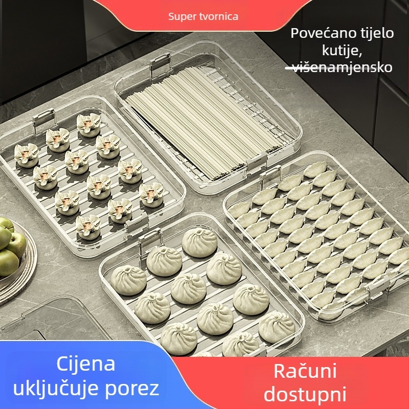 Beduo Yang – Kutija za knedle s višeslojnom dizajnom, zatvoreno skladištenje, prenosno, plast visoke kvalitete