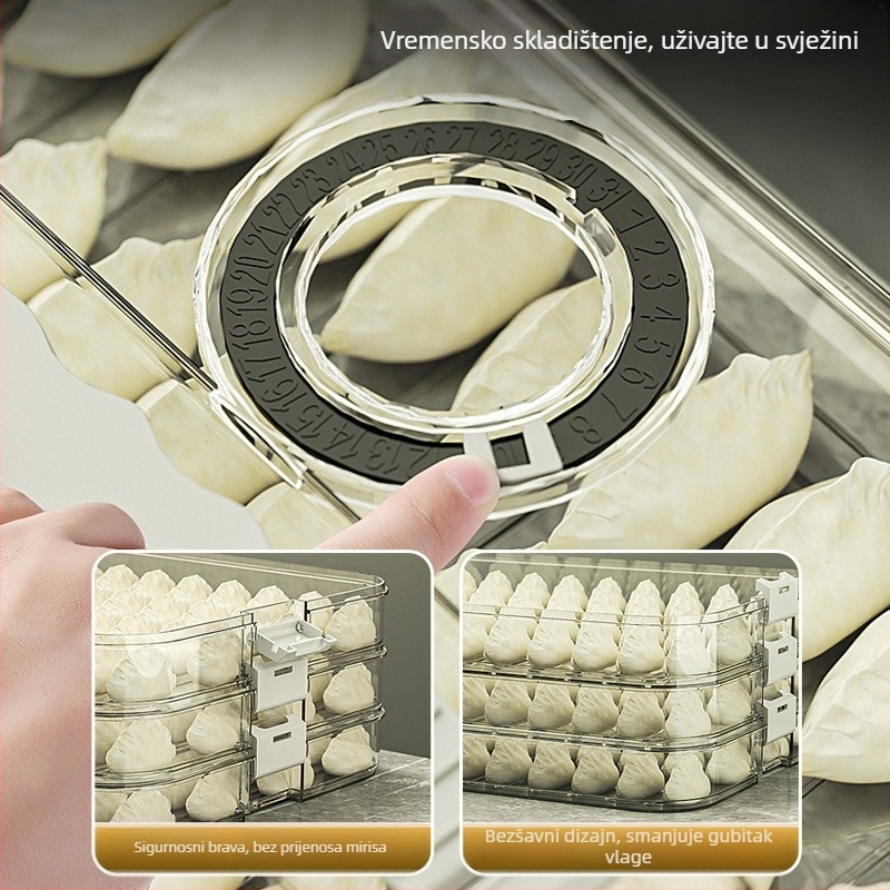 Beduo Yang – Kutija za knedle s višeslojnom dizajnom, zatvoreno skladištenje, prenosno, plast visoke kvalitete