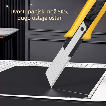 Deli DL003c Višenamjenski nož za otvaranje kutija i rezanje tapeta – kućište od plastike + metal, model DL003c, šifra DL003C