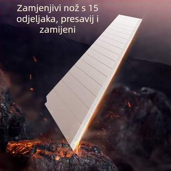 Deli DL003c Višenamjenski nož za otvaranje kutija i rezanje tapeta – kućište od plastike + metal, model DL003c, šifra DL003C