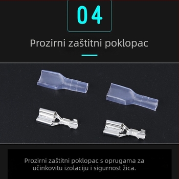 Krimpani bakreni terminalni konektor, 4.8/6.3 mm, ženski konektor, 1000 kom