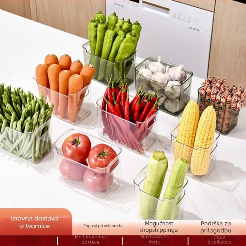 Bozhong kutija za pohranu na bočnim vratima hladnjaka - prozirni plastični spremnik za voće i povrće
