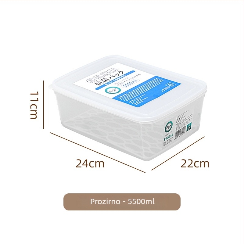 Kutija za skladištenje u japanskom stilu za hladnjak, antibakterijski srebrni ioni, prehrambeni plast, velika kapaciteta, za dumplings i parene peciva