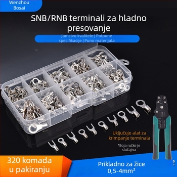 Set terminala za hladno pritiskanje OT/UT, kružnog oblika, 320 kom., ZJBOSAI