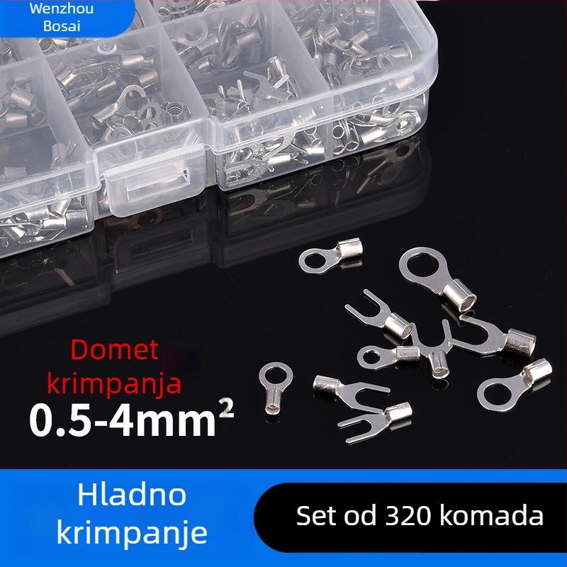 Set terminala za hladno pritiskanje OT/UT, kružnog oblika, 320 kom., ZJBOSAI