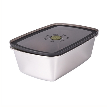 Posuda za hranu od 304 nehrđajućeg čelika s vakuumom, kvadratnog oblika, kapacitet 800–1000 ml