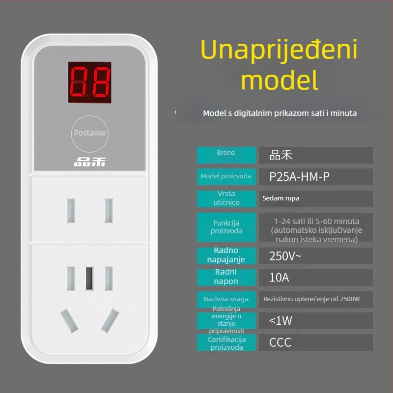 Pinhe Pametna utičnica s tajmerom, CCC certifikat i zaštita od preopterećenja za punjenje električnog vozila i mobitela