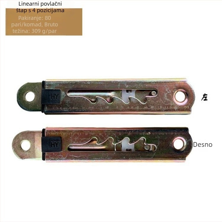 Teleskopska visinska vučna šipka za medicinske krevete i crtaće stolove, od željeza, otisak i elektroplatiranje