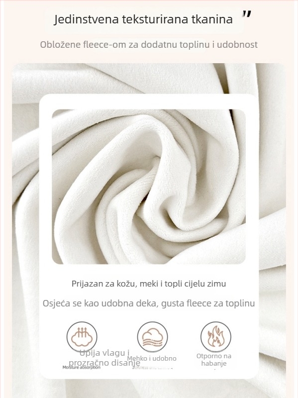 Ženske hlače američkog stila s fleece podstavom, manžetna pri gležnjevima, visokim strukom, duge, pamuk-poliester smjesa (50-70% pamuk, 30-50% poliester) – jesen 2025
