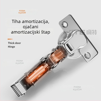 HITE šarka za vrata ormarića, nehrđajući čelik, hidrauličko tlumenje, odvojiva