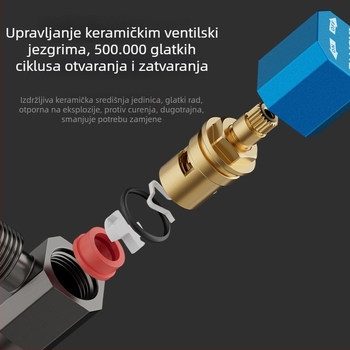 Nehrđajući čelični kutni ventil, ugrađeni dizajn, radni tlak 1,0 MPa, spoj 1/2 in, univerzalno za hladnu i toplu vodu