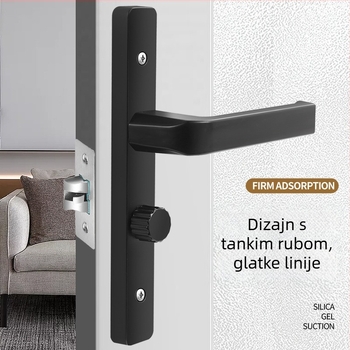 Ručka za vrata s ključem – model Narrow side door lock, materijal: aluminij i željezo, tip: ručka s ključem, namjena: WC, stil: moderni minimalistički