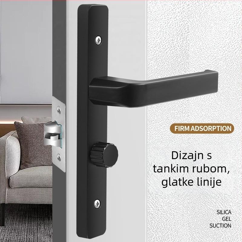 Ručka za vrata s ključem – model Narrow side door lock, materijal: aluminij i željezo, tip: ručka s ključem, namjena: WC, stil: moderni minimalistički