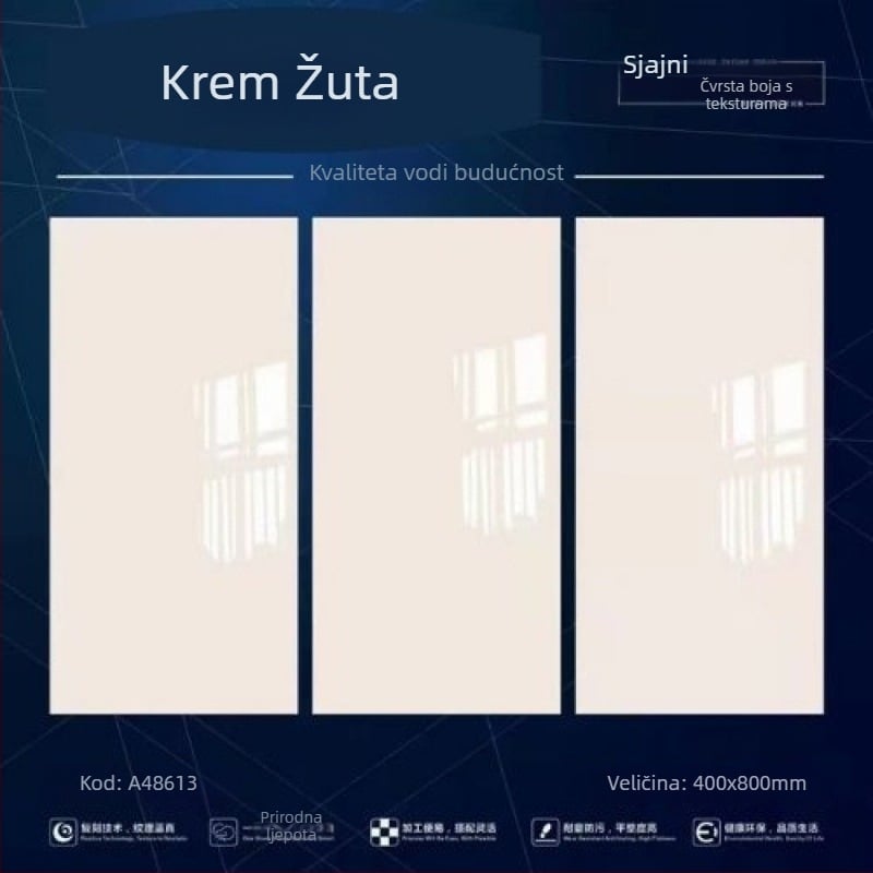 Zidne pločice, sjajna završna obrada, nježan svjetlosni efekt, za kupaonicu, apsorpcija vode ≤0.5%