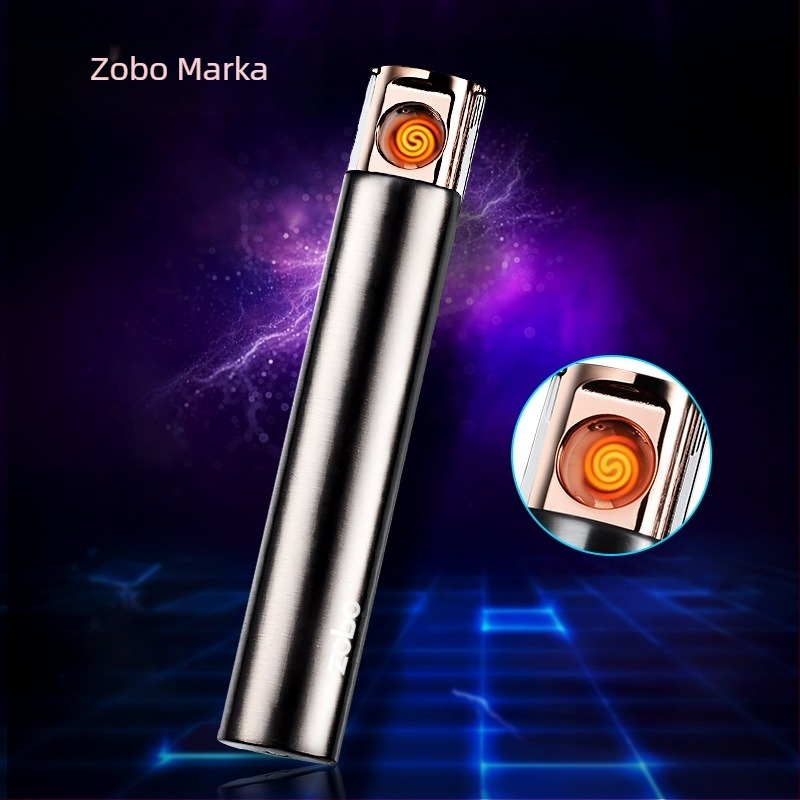 ZOBO USB punjivi metalni upaljač otporan na vjetar – unisex dar, moderan minimalistički dizajn