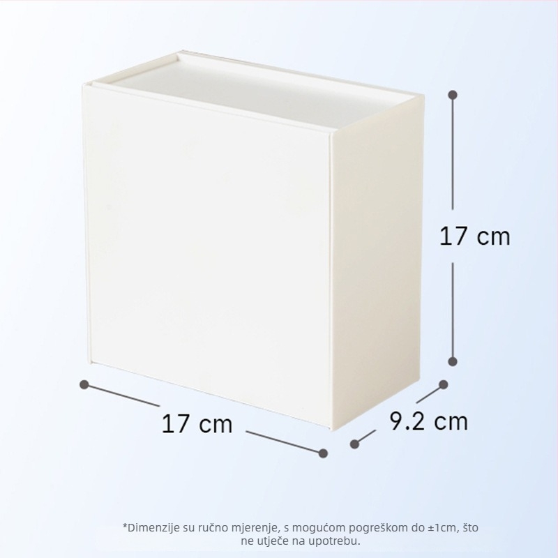 Kutija za maramice, zidni držač za kupaonu, PS plast, 2L, bez poklopca