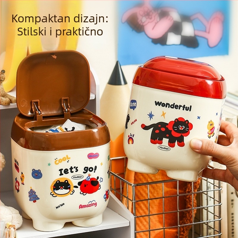 Kutija za pohranu na stolu – velika kapacitet, cartoon dizajn, PP materijal, organizator za olovke za školski stol
