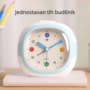 Učenicki budilnik s LCD zaslonom i analogo-digitalnim prikazom, plastično kućište, napajanje suhom baterijom, glatka sekunda
