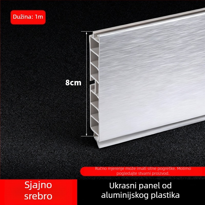 Aluminijski Kick Plate za kuhinjske ormariće, ravni moderni minimalistički stil, model Kick Plate, broj 161, brend bls/Baodisi