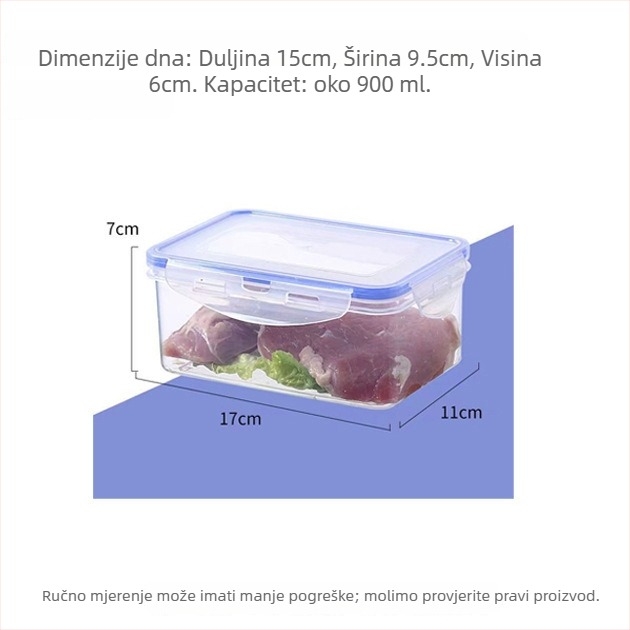 Kutija za očuvanje hrane - kvadratna, izolirana, mikrovalna kompatibilna, 1–2 L, PP5