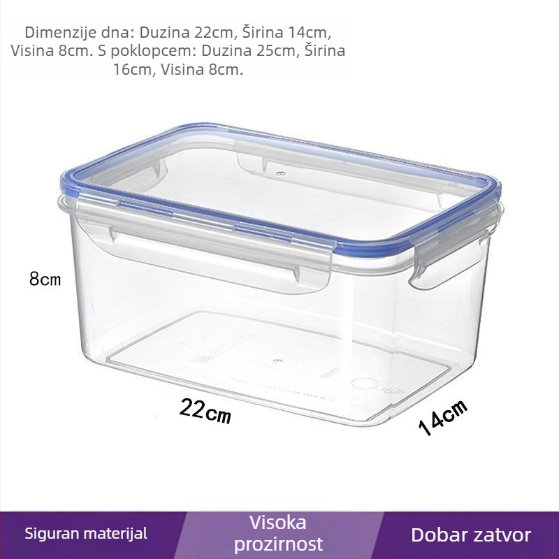 Kutija za očuvanje hrane - kvadratna, izolirana, mikrovalna kompatibilna, 1–2 L, PP5