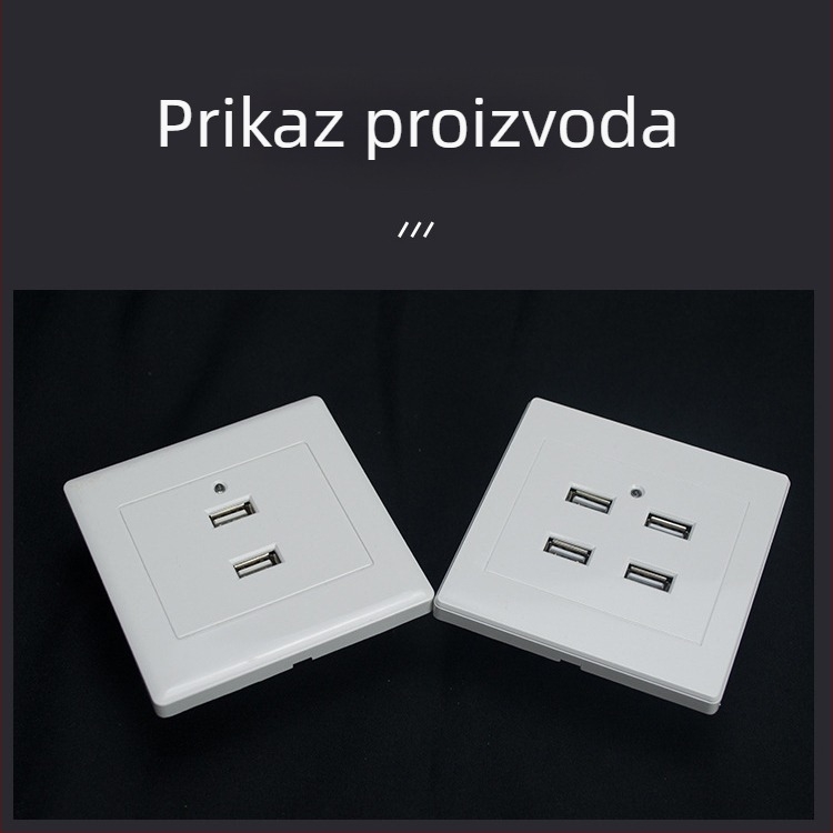 USB utičnica za napajanje na ploči tipa 86, 2/4-pinova, 100-250V, 1.5A, USB izlaz 5V, CCC certificirano, kućište od PC-a