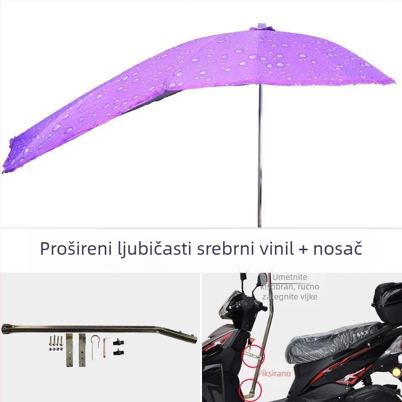 Odvojiva UV zaštitna kapa za električna vozila – sjenilo za sunce i kišu (UPF > 50)