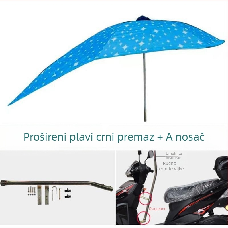 Odvojiva UV zaštitna kapa za električna vozila – sjenilo za sunce i kišu (UPF > 50)