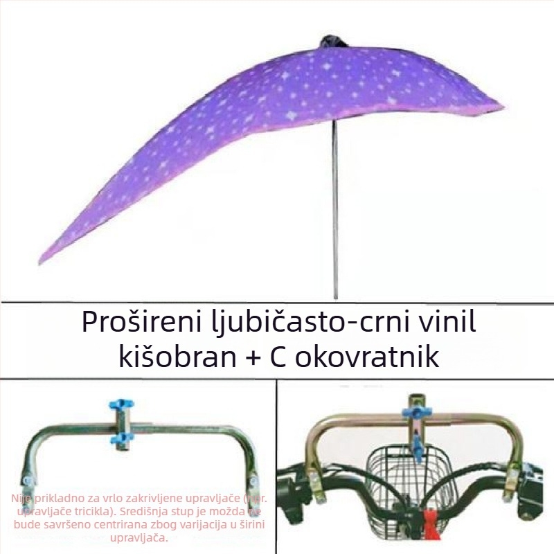 Odvojiva UV zaštitna kapa za električna vozila – sjenilo za sunce i kišu (UPF > 50)