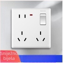 Panel za zidni prekidač i utičnicu, 1-gang s 8 rupa, tip 86, zidna montaža, Novi državni standard, 10A, AC250V
