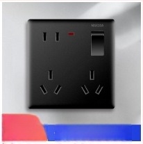 Panel za zidni prekidač i utičnicu, 1-gang s 8 rupa, tip 86, zidna montaža, Novi državni standard, 10A, AC250V