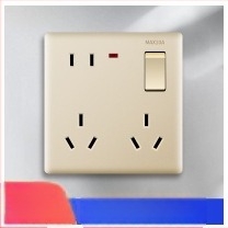 Panel za zidni prekidač i utičnicu, 1-gang s 8 rupa, tip 86, zidna montaža, Novi državni standard, 10A, AC250V