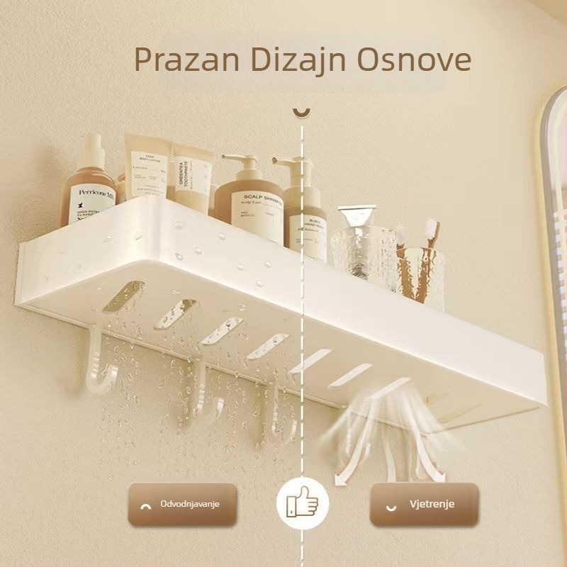 Polica za kupaonicu za skladištenje – aluminijska legura, premaz sprejem, kvadratnog oblika, nosivost 30 kg, jednolako ili dvostruko slojevita konstrukcija