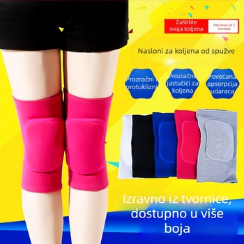 Kolenjski štitnici za ples i jogu s debelim spužvastim jastučićem, anti‑kolizijska zaštita za razne sportove (materijali: poliester, guma, elastinska vlakna)
