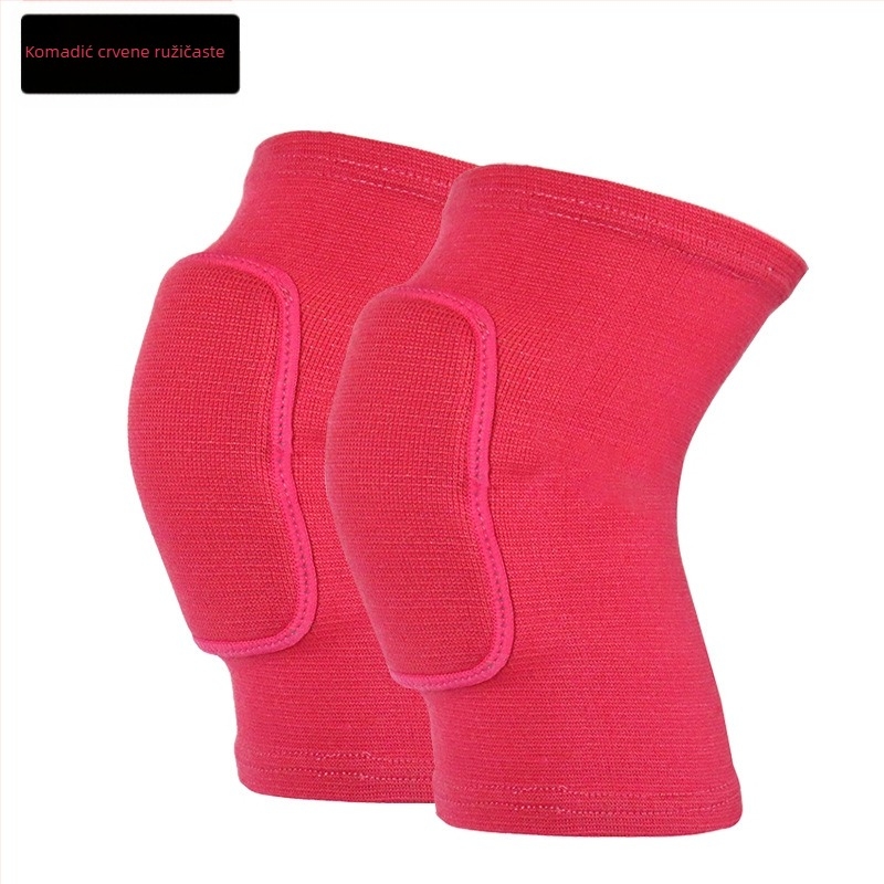 Kolenjski štitnici za ples i jogu s debelim spužvastim jastučićem, anti‑kolizijska zaštita za razne sportove (materijali: poliester, guma, elastinska vlakna)