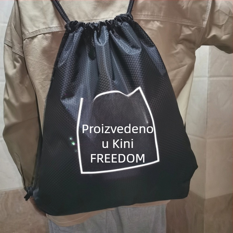 Zongheng šnora ruksak za sport i jogu, vodootporan s donjim i bočnim džepovima, dvostruka naramenica za muškarce i žene