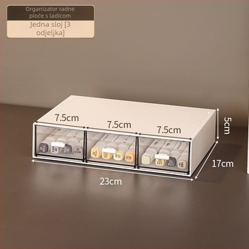 Stolna kutija za pohranu, model SND-8025, PS plast, otporna na prašinu, kapacitet 1 L